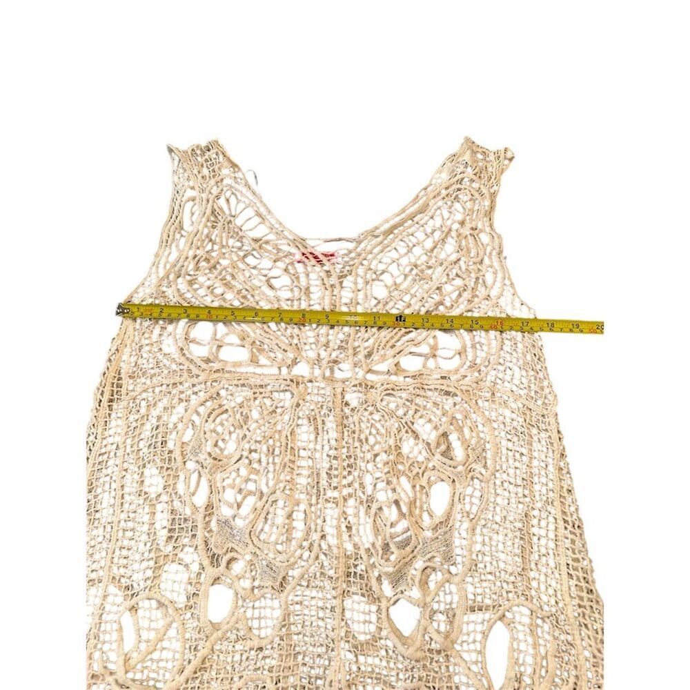 Somya Women's M Beige Butterfly Tunic Dress Cover-Up Beachwear - Picture 7 of 8